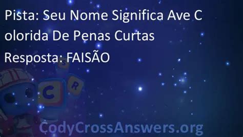 Seu Nome Significa Ave Colorida De Penas Curtas Respostas.